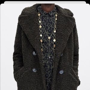 Zara Fleece Coat M